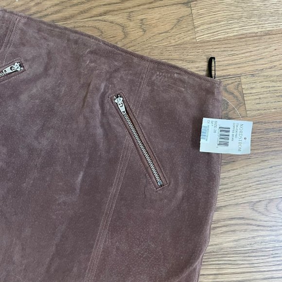 BlankNYC Brown Suede Coffee Bean Women's Size 28 73k-0361no Skirt NWT - Picture 7 of 10